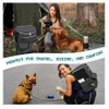Dog Travel Bag Backpack with Poop Bag Dispenser Multi-Function Pocket Food Container Bag
