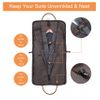 Multi-Purposes Garment Bag for Business Travel Canvas Leather Men Suit Cover