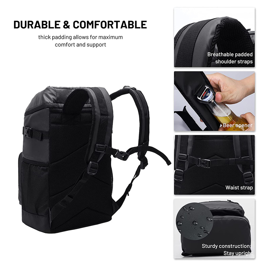 Large Capacity Travel Food Bag Bottle Bag Cooler Backpack Insulated Bag for Men Women