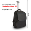 Lightweight Rolling Bag Durable Shoulder Wheeled Backpack Carry-on Trolley Bag