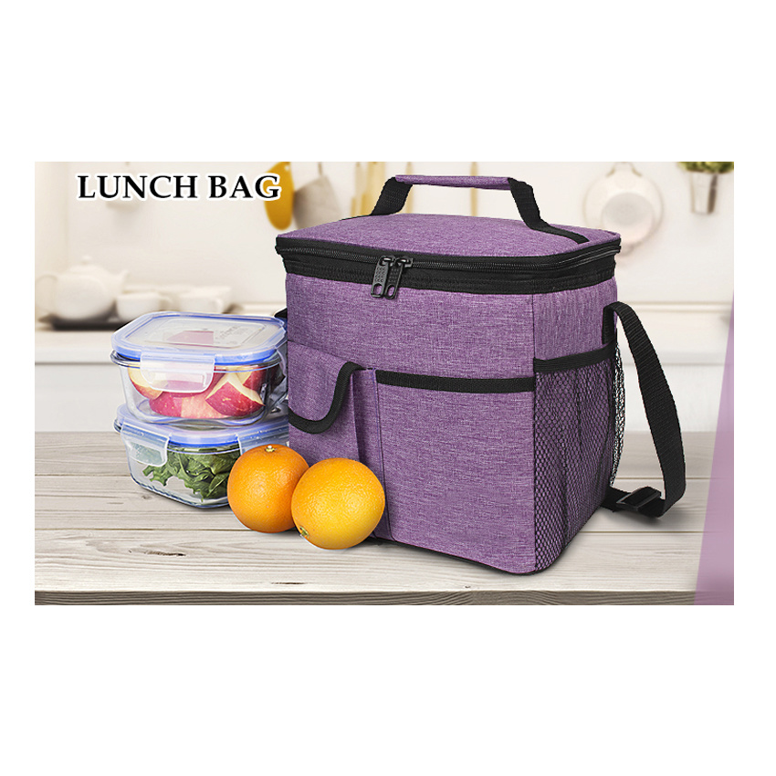 Durable Insulated Lunch Bag Leakproof Thermal Reusable Lunch Box Cooler Tote Bag