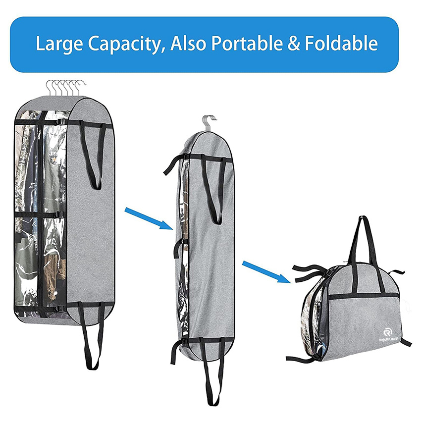 Closet Storage Hanging Clothes Carry on Moving Bags for Suit Travel Cover Garment Bag