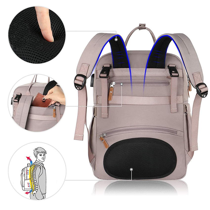 Nappy Baby Bags for Mom and Dad Maternity Diaper Bag for Girls, Large Capacity Waterproof Bag with USB Charging Port, Insulated Pockets Changing Pad Stroller St