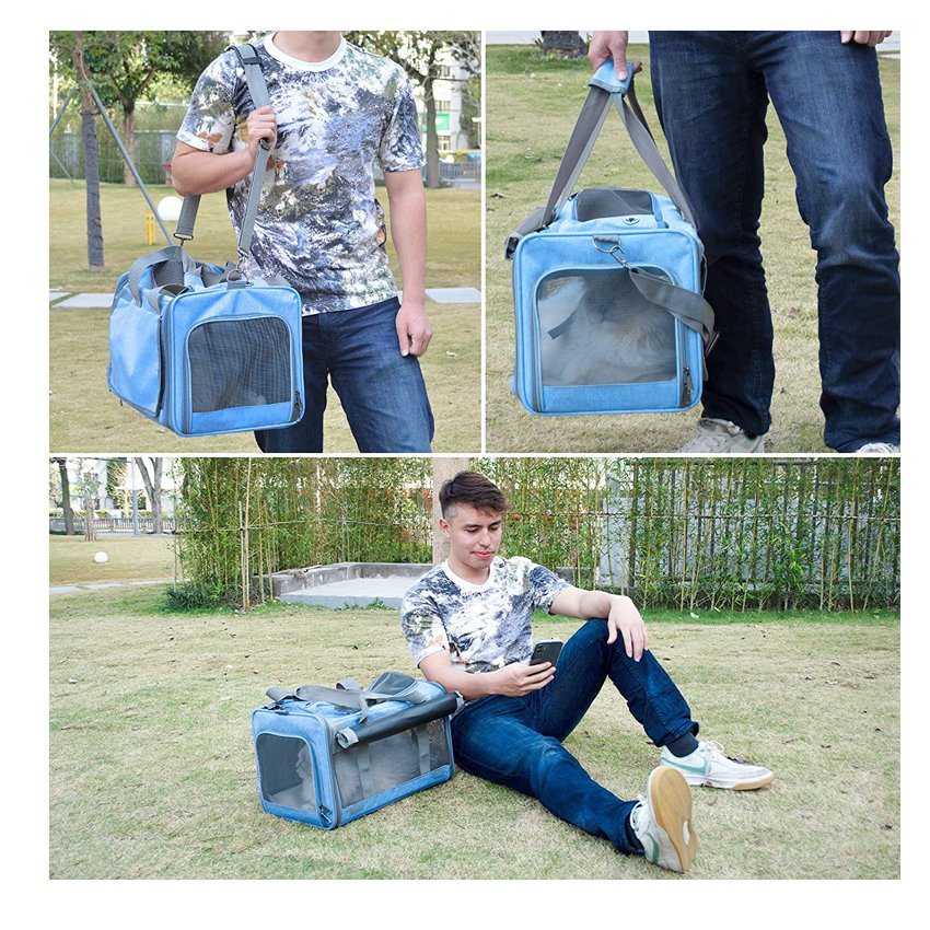 Cat Carriers Dog Soft-Sided Cage Large Pet Carrier Bag for Comfortable Traveling