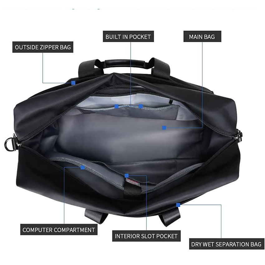 Durable Sports Waterproof Weekender Backpack for Men Women Overnight Travel for The Gym, and as Sports Equipment Duffel Bag