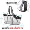 Foldable Breathable Pet Dog Carrier Tote Bag Outdoor Soft Portable Soft-Sided Mesh