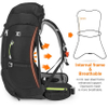 Internal Frame Hiking Backpack 40/50/60/65/80L, Mountain Climbing Camping Backpack Daypack Waterproof Rain Cover Backpack