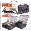 Large Fishing Tackle Bag and Fishing Gear with 4 Fishing Rod Holders, Detachable Handles and Strap Fishing Rod Bags