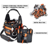 Nylon 24-Pockets Hard-Based Tool Bag, Open-Top Electrician Tool Bag, Electricians Tool Bag