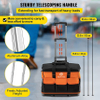 Rolling 18in Tool Bag with Wheels, 17 Pockets 110lb Load Capacity Telescoping Handle Tool Bag