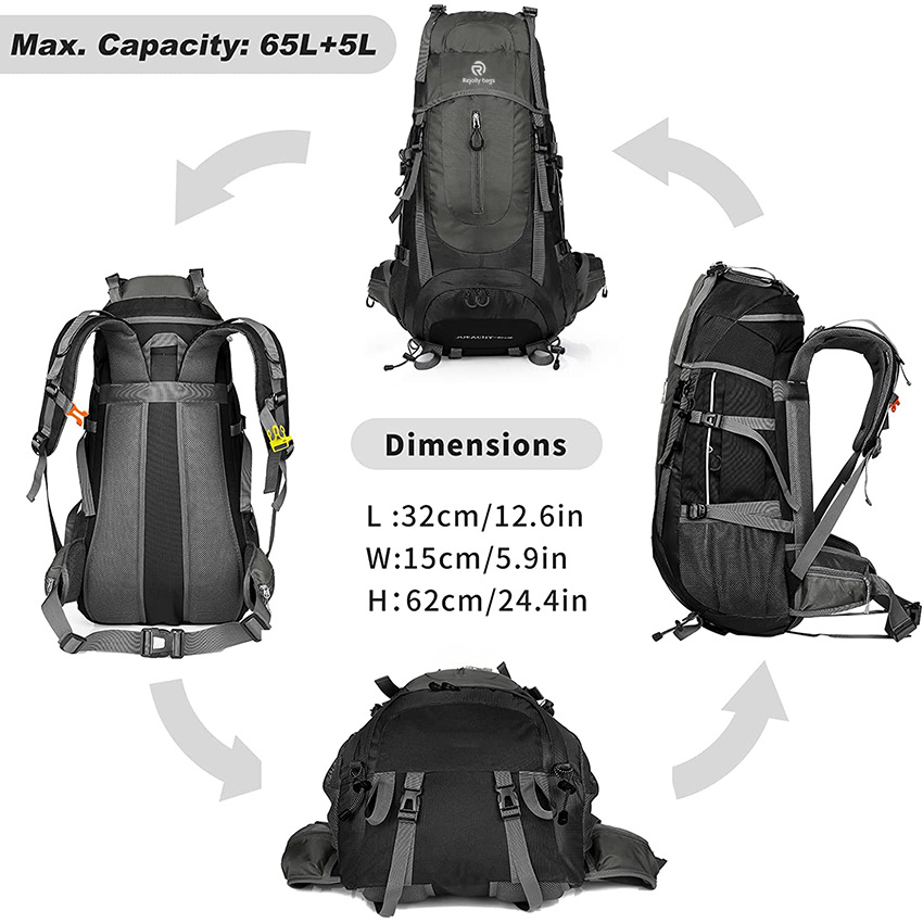 Hiking Backpack 50L Lightweight Travel Camping Daypack for Men Women Outdoor Backpacking Hiking Backpack