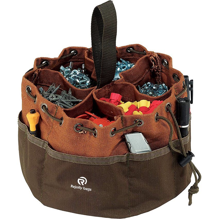 Bucket Boss Parachute Tool Bag Small Parts Bag in Brown