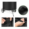 Heavy Duty Waterproof & Dustproof Oxford Fabric Round Barbecue Grill Cover with Handle & Hook&Loop Grill Cover