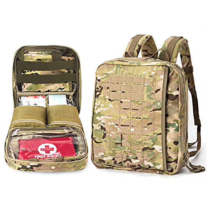 Military Style Bag EMT Individual First Aid Kits Backpack System for Home or Outdoor Survival Emergency Bag