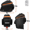2 in 1 Commuter Bicycle Trunk Bag with Expandable Panniers Clip on Quick Release Design and Detachable Shoulder Strap