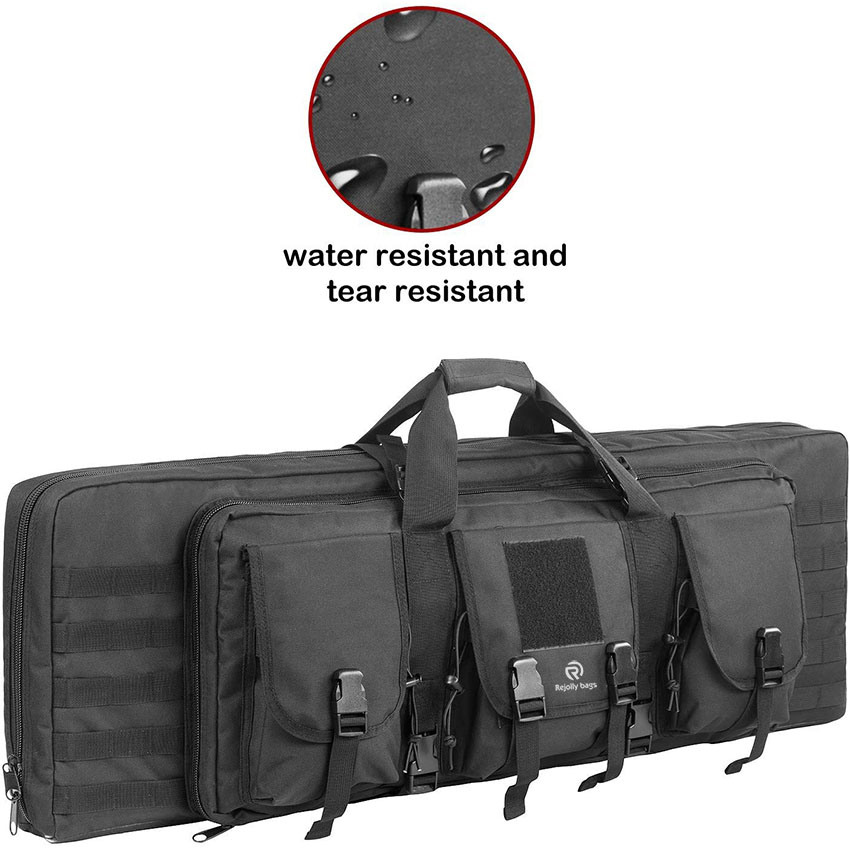 Military Style Double Rifle Bag Outdoor Tactical Carbine Cases Water Dust Resistant Case for Hunting Shooting Range Sports Storage and Transport Bag