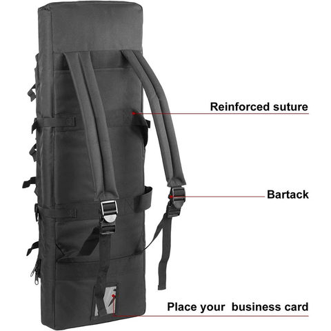 Military Style Double Rifle Bag Outdoor Tactical Carbine Cases Water Dust Resistant Case for Hunting Shooting Range Sports Storage and Transport Bag