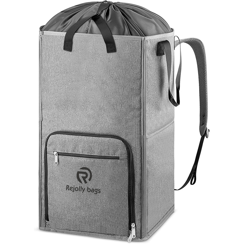 Large 2 in 1 Laundry Hamper Basket for College Students Dorm Essentials, Adjustable Shoulder Straps, Freestanding Heavy Duty for Apartment Laundry Bag