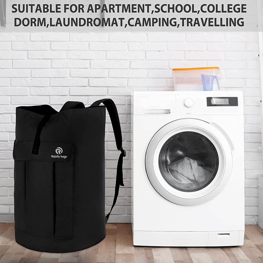 Extra Large Heavy Dutywith Straps and Belt for College Students Portable for Dorm Room, Sturdy Waterproof Laundry Hamper for Travel Laundry Bag