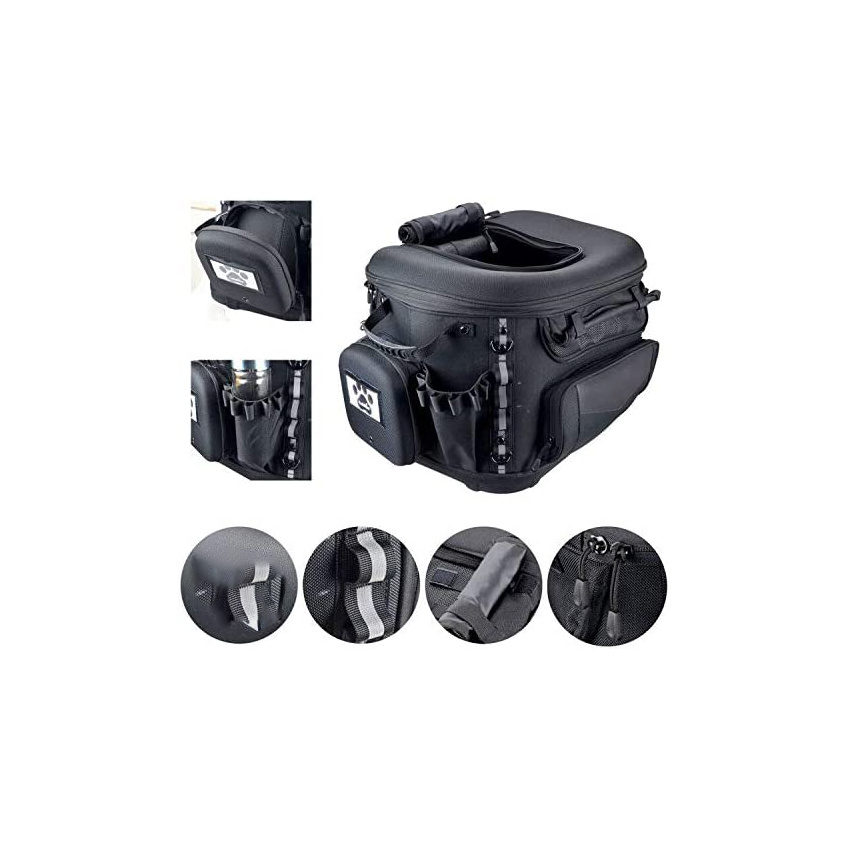 Pet Carrier Portable Weather Resistant Motorcycle Dog Cat Carrier Bag Crate for Luggage Rack or Passenger Seat