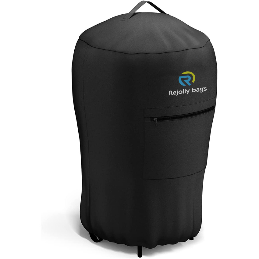 Heavy Duty Round Grill Covers - Waterproof Gas Grill Covers, Durable UV & Fade Resistant Barbecue Grill Cover with Front Zipper Pocket Grill Cover