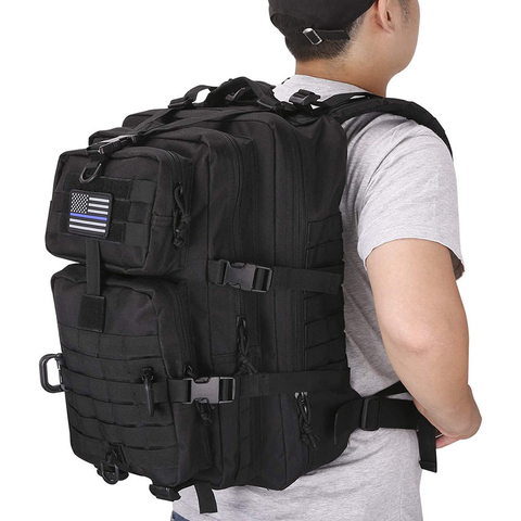 Military Style Tactical Molle Assault Pack, Tactical Backpack Camping Rucksack, 3-Day Pack Bag
