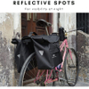 Top Load Double Pannier Water Resistant Cycling Side Bags Large, Carrying Handle, Reflective Spots Bicycle Bag