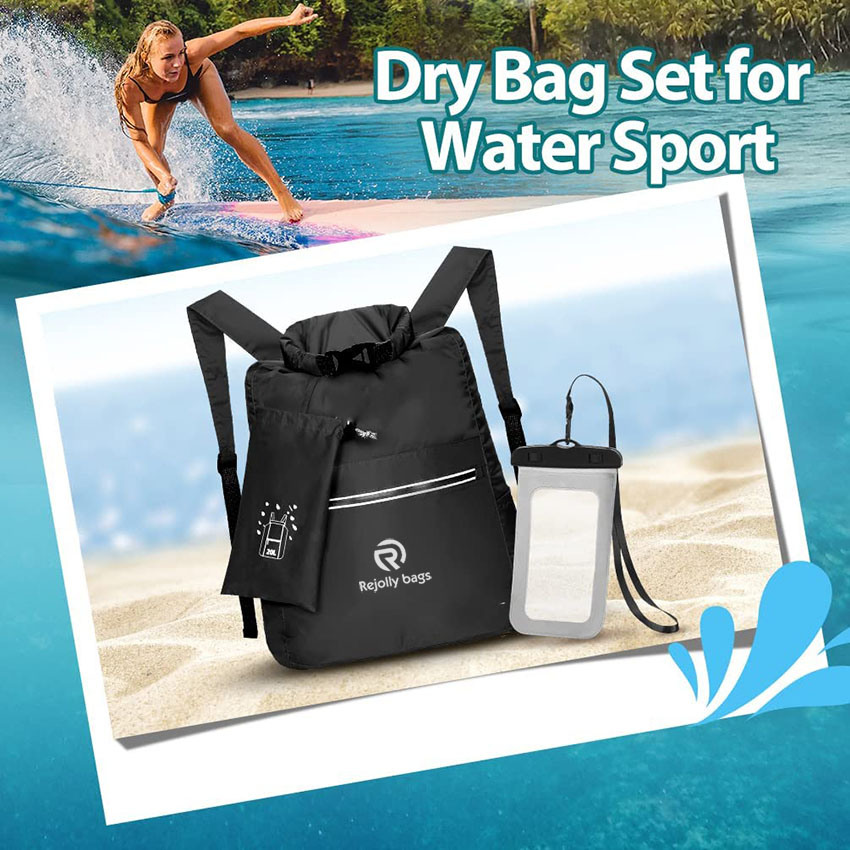 Waterproof Floating Dry Bag Backpack: 20L Lightweight Dry Backpacks/Watertight Ultralight Kayak Dry Bags with Pack for Kayaking Backpacking Surfing Boating Bag