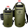 Waterproof Dry Bag with Easy Access Front Zippered Pocket, Side Pocket, Padded Shoulder Straps, and Grab Handle for All Water Sports Dry Bag