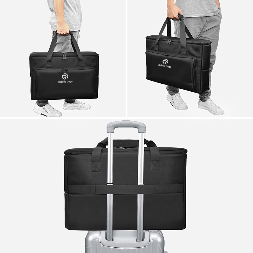 Screen/TV Transport Case for 24" Displays Padded Monitor Carrying Travel Bag with Accessories Tote Bag