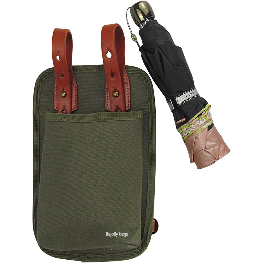 Canvas Leather Bicycle U-Lock Tote Bike Lock Holster Bag