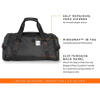 Black Woven Nylon Combined with Coated Fabric Duffle Bag