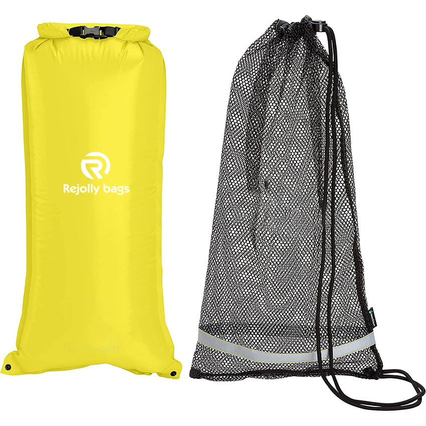 2-in-1 Mesh Snorkel Bag with Removable Interior Waterproof Dry Bag
