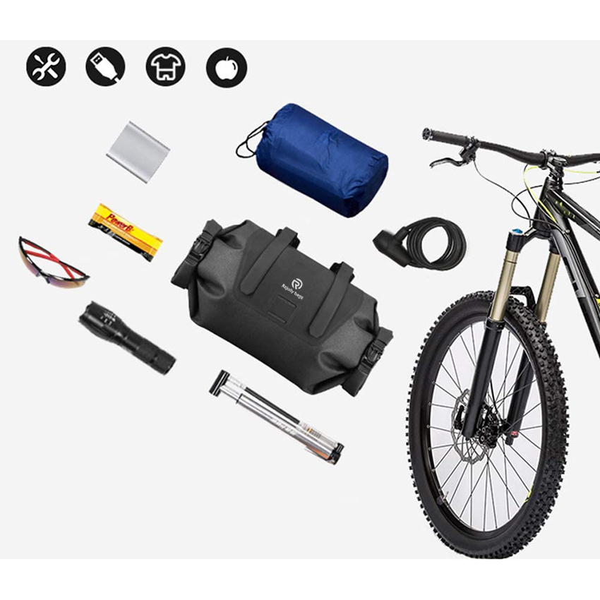 Bike Handlebar Bag Waterproof Multifunctional Front Handlebar Pannier Large Capacity MTB Bike Phone Holder Bicycle Bag