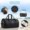 60L Extra Large Waterproof Duffle Travel Dry Duffel Bag Heavy Duty Bag with Durable Straps & Handles for Kayaking Paddleboarding Boating Rafting Fishing Bag