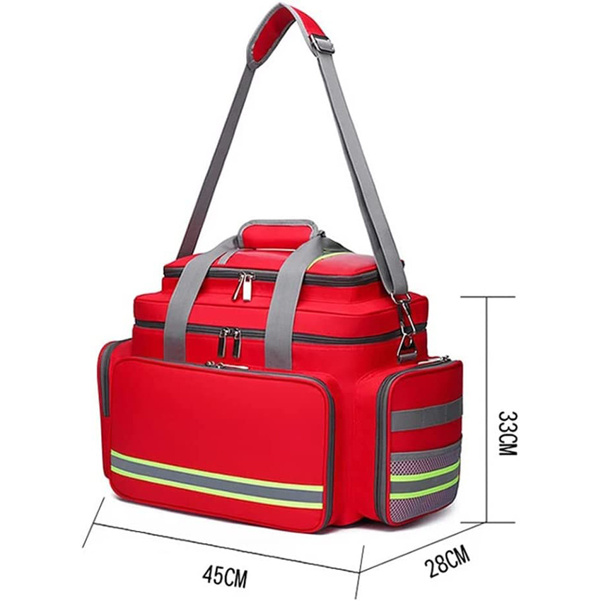 First Aid Kit Multiple Compartments Lightweight Emergency Responder Trauma Bag Great for Home Outdoors