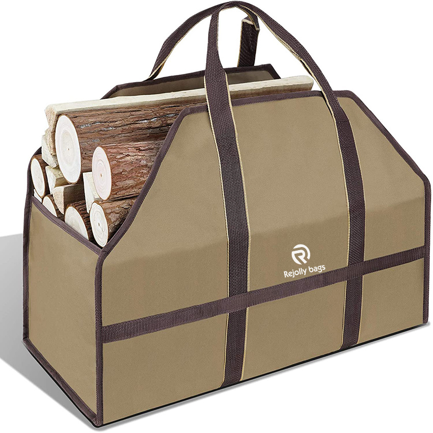 Extra Large Firewood Carrier Pack Heavy Duty Canvas Holder Log Tote Bag for Fireplaces & Wood Stoves Home Indoor Outdoor