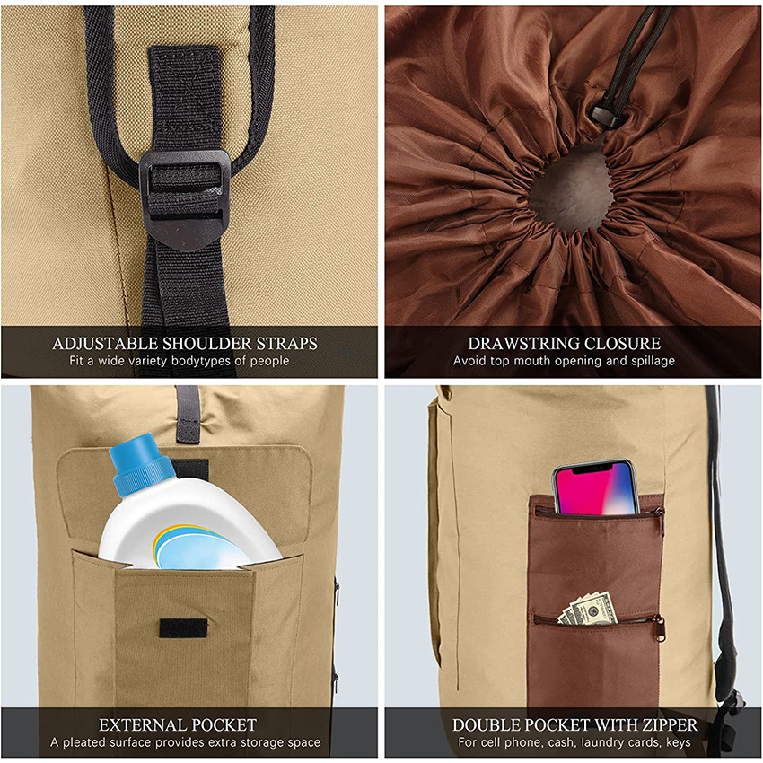 Heavy Duty 115L Collapsible with Handle for Camp, with Drawstring Closure, Dorm Room Essentials for College Students Laundry Bag