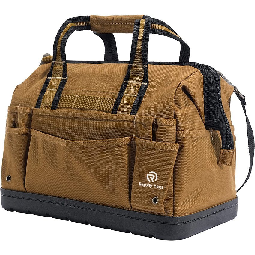 Rugged and Roomy Tool Bag Features Molded, Load-Bearing, Abrasion-Resistant Base Tool Storage Bag