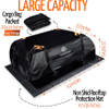 Car Roof Cargo Bag Water Resistant – 8 Reinforced Premium Quality Straps Rubberized Extra Cushioning Car Roof Pad, Travel, Touring, Road Trips Bag