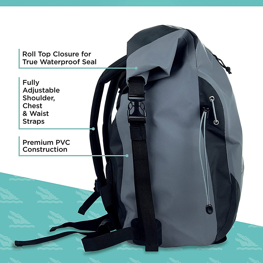 Premium Waterproof Roll-Top Dry Bag Backpack for Kayaking, Boating, Camping, Hiking, Fishing, and Beach - Keep All Your Gear Safe and Dry Backpack