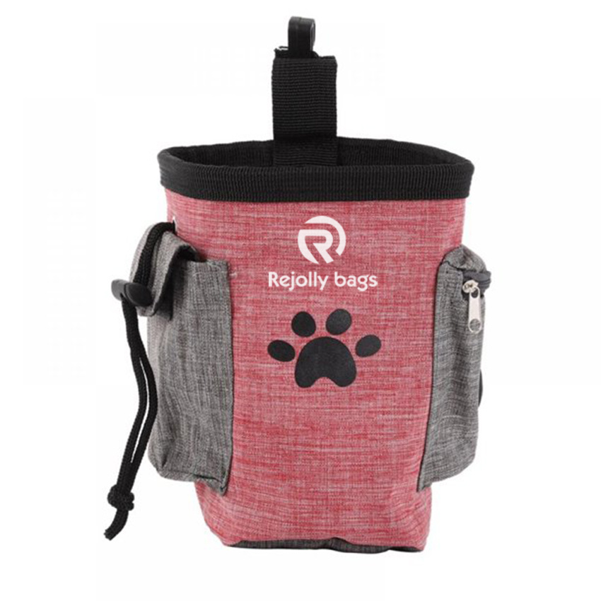 Dog Treat Pouch Pet Hands Free Training Waist Bag Drawstring Carries Pet Bag