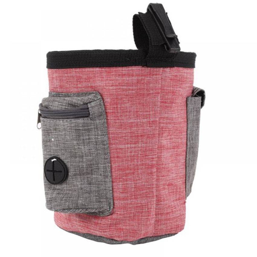 Dog Treat Pouch Pet Hands Free Training Waist Bag Drawstring Carries Pet Bag