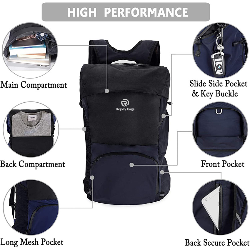 Foldable Lightweight 25L Outdoor Dayback Water Resistant Travel Camping Backpack