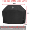 BBQ Cover 58 Inch, Double Layer Fabric, Waterproof, UV and Fade Resistant Gas Grill Cover