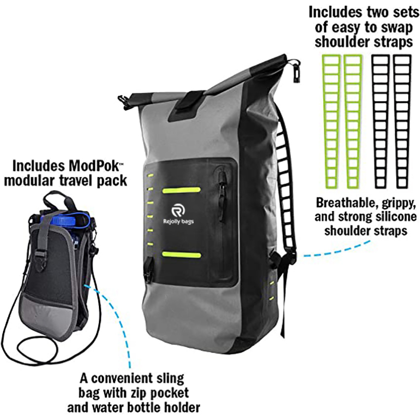 Lightweight 30L Waterproof Commuter Dry Bag Backpack with Breathable Silicone Shoulder Straps Bag