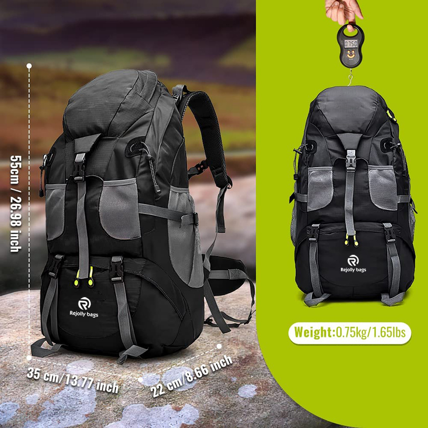 Large Capacity Mountaineering Bag Waterproof Lightweight Hiking Daypack Outdoor Sport Travel Backpack with Adjustable Straps for Travel Hiking Bag