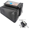 Bicycle Frame Bike Bag Waterproof Pack Double Pouch Mount Phone Bags Sealed Zipper Works Large Capacity Storage for Phones Under 7 Inches Bike Bag