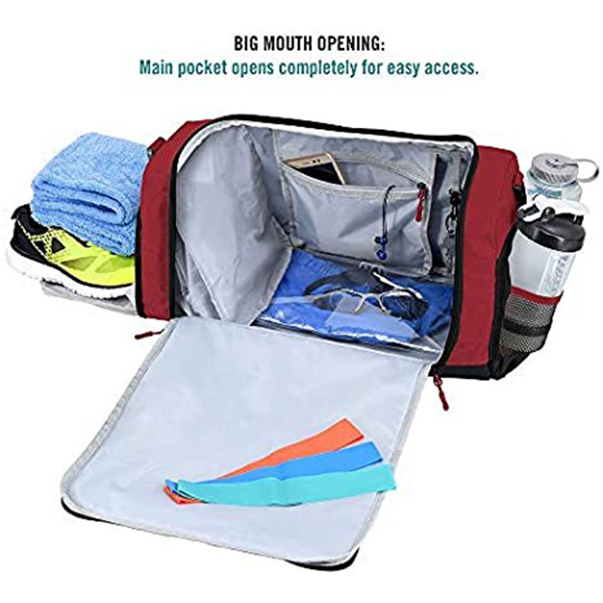 Ultimate Crowdsource Designed Gym Duffel with 10 Optimal Compartments Travel Bag