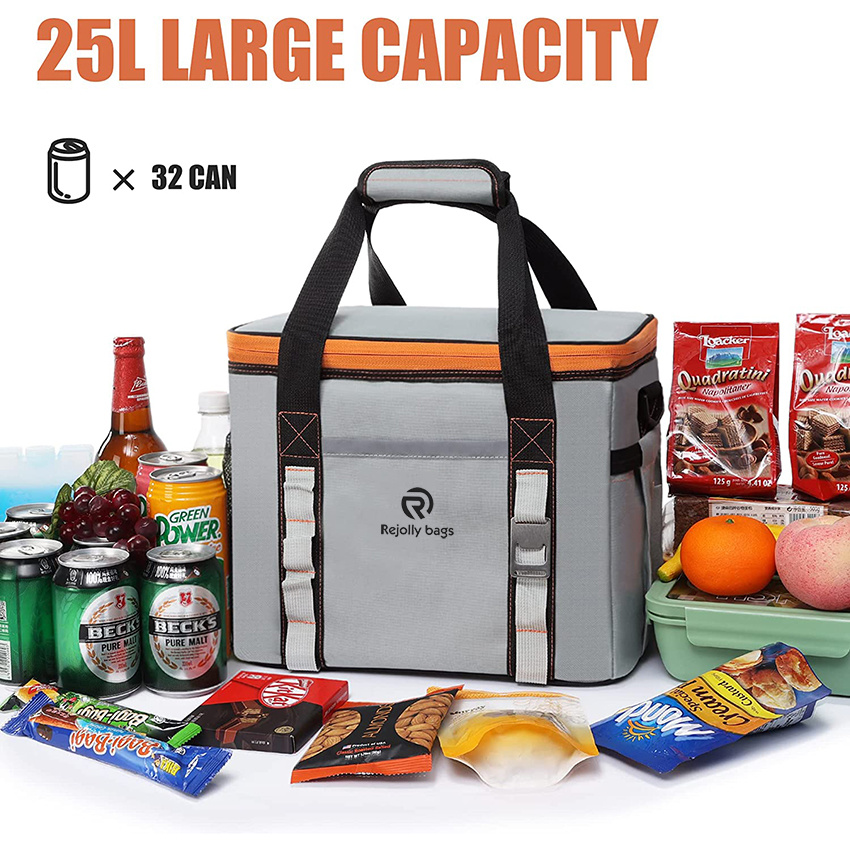 Insulated Cooler Bag 32 Cans Large Cooler Bag Soft Sided Cooler with Shoulder Strap, Collapsible Leakproof Portable Coolers for Camping Food Delivery Dry Bag